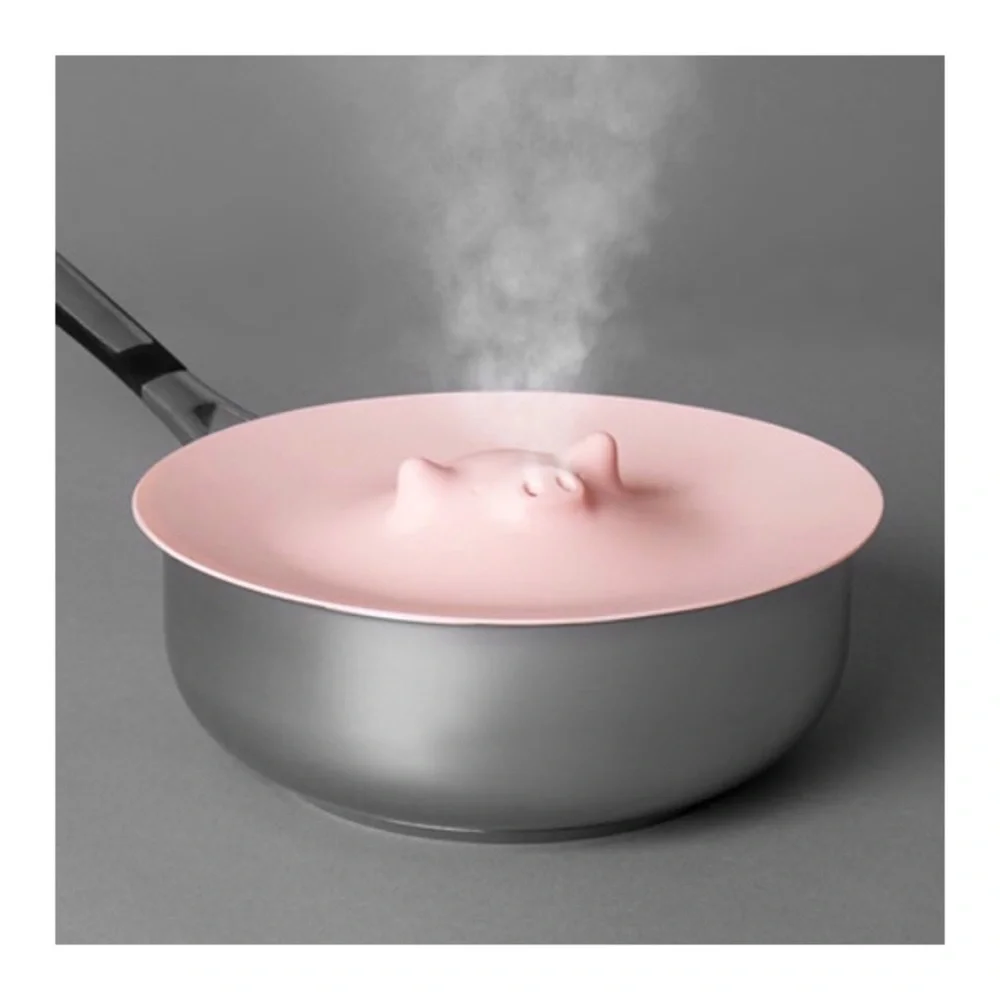 New Marna Piggy Silicon Pot Steamer Lid in Pink